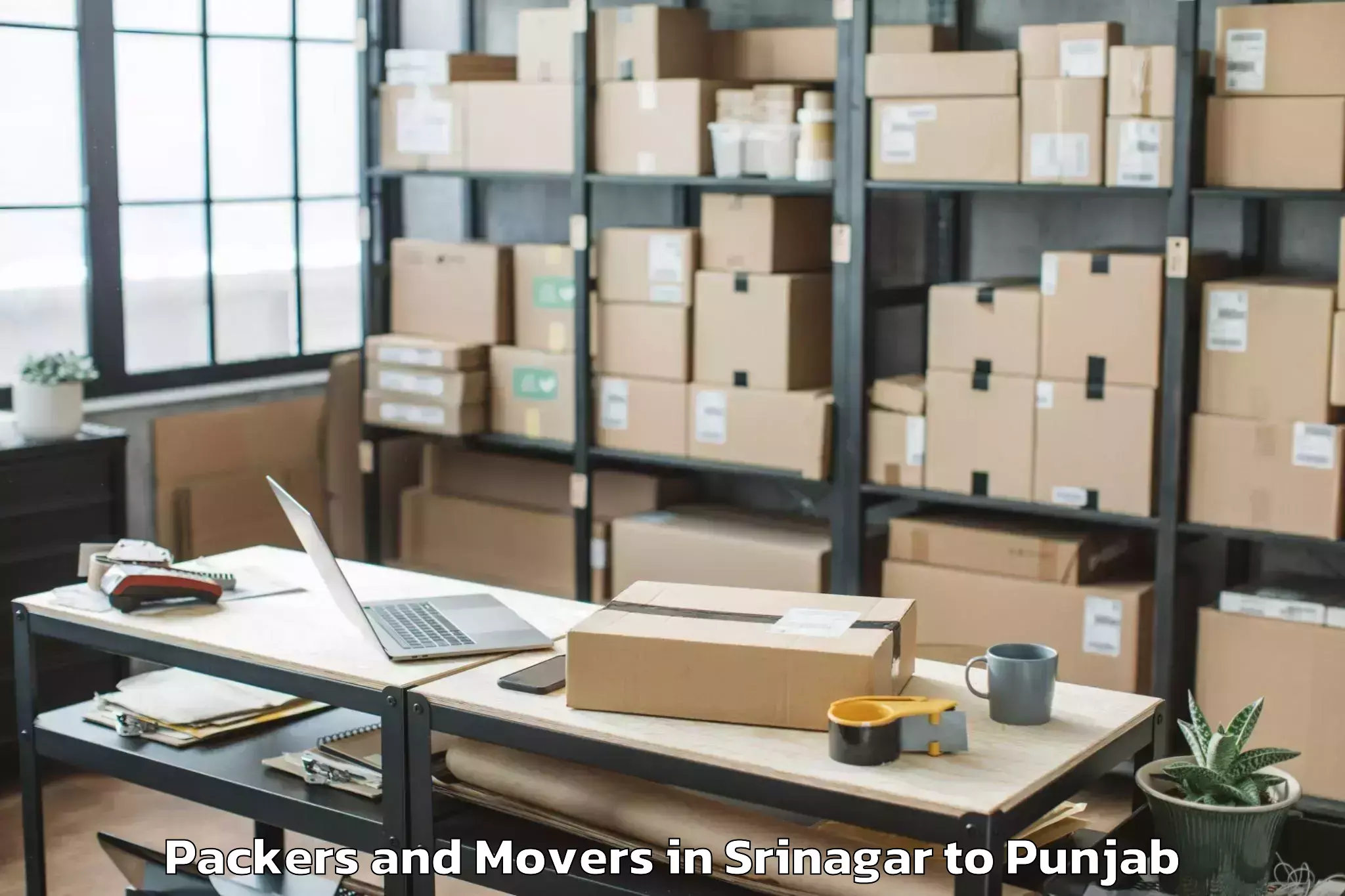 Book Srinagar to Jalandhar Packers And Movers Online